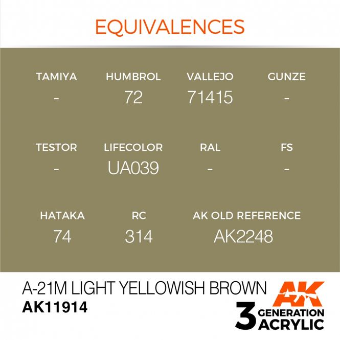 Main Image A-21m Light Yellowish Brown