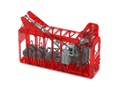 HS Models 1:350 - US Navy Flight Deck Crash Crane A/S32A-36