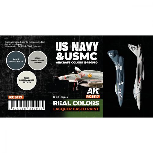 AK-Interactive RCS117 US Navy & USMC Aircraft Colors 1945-1980 Set