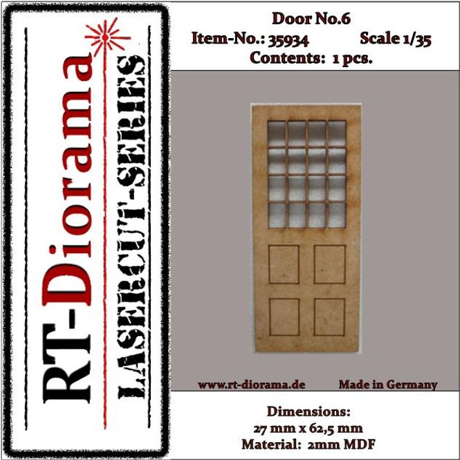 Hovedbilde RT-Diorama 1:35 - 35934 Lasercut Doors No.6