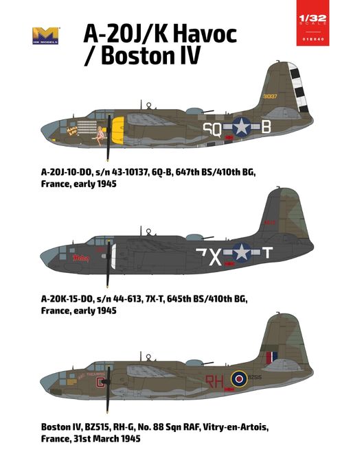 Hovedbilde HK Models 1:32 - Douglas A-20J/K Havoc / Boston ...