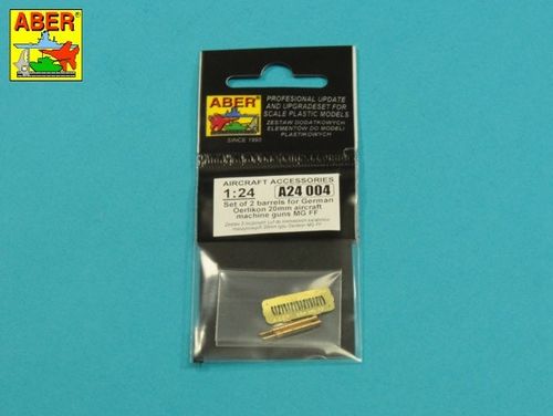Set of 2 barrels for German Oerlikon 20mm aircraft machine guns MG FF with sights - Aber Models
