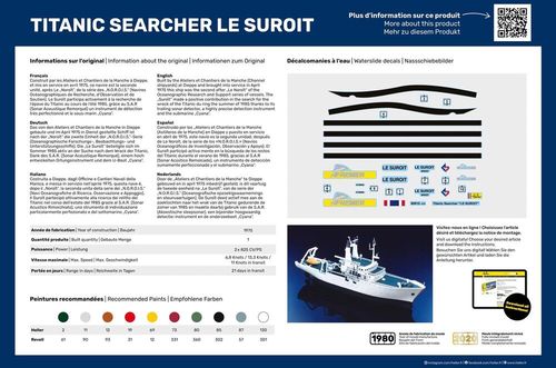 Heller 1:200 Titanic Searcher Le Suroit 80615 