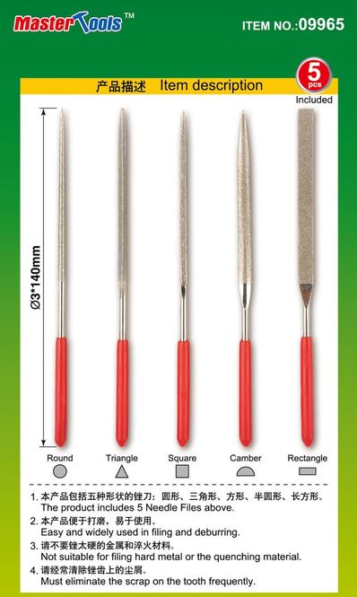 Hovedbilde Master Tools - Assorted diamond files set