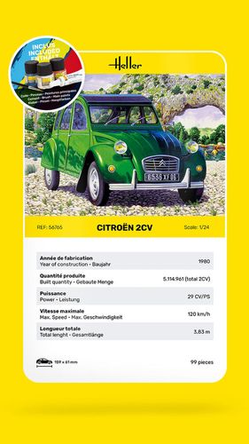 Heller 1:24 - Citroën 2 CV - Starter Set 56765 