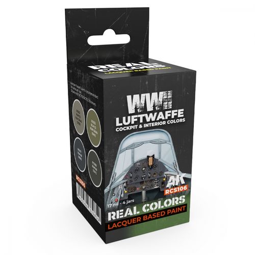 AK-Interactive RCS106 Luftwaffe WWII Cockpit & Interior Colors Set