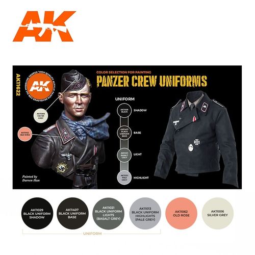 AK-Interactive AK 11622 PANZER CREW BLACK UNIFORMS SET