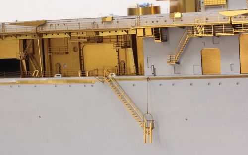 Pontos Model 1:200 - USS CV-6 Enterprise 1942 Detail Up Set Teak Tone Wooden Deck (for Trumpeter 03712) (27010FN)