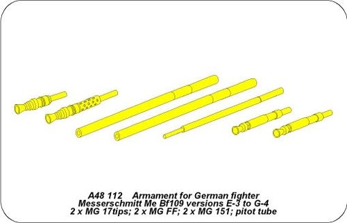 Armament for Me 109E-3 to G-4 - Aber Models