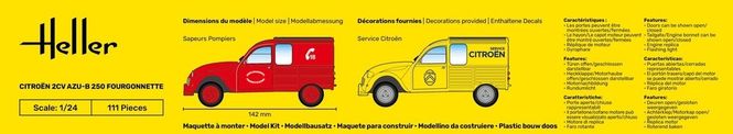 Hovedbilde Heller 1:24 - Citroën 2CV AZU-B 250 Fourgonette ...