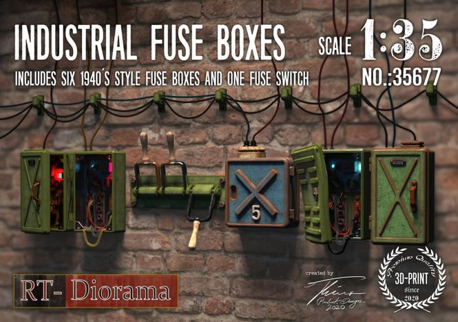 Hovedbilde RT-Diorama 1:35 - 35677 Industrial Fuse Boxes