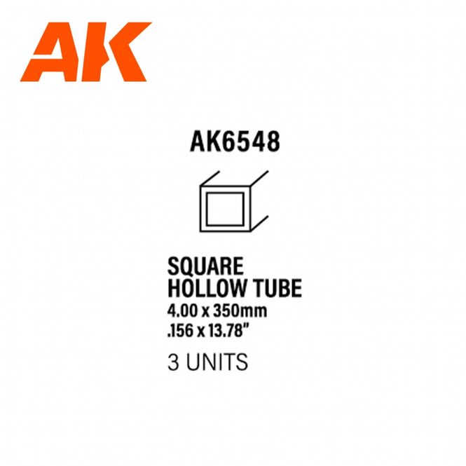 Main Image Square hollow tube 4.00x350mm(0,7mm)-STYRENE ...