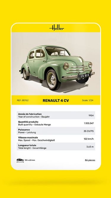 Hovedbilde Heller 1:24 - Renault 4 CV (80762)