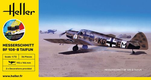 Heller 1:72 - Messerschmitt BF 108-B Taifun - Starter Set 56231 