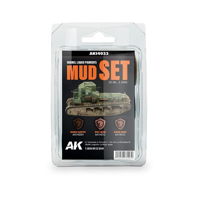 Hovedbilde AK-Interactive AK14033 Mud Set - Enamel Liquid ...