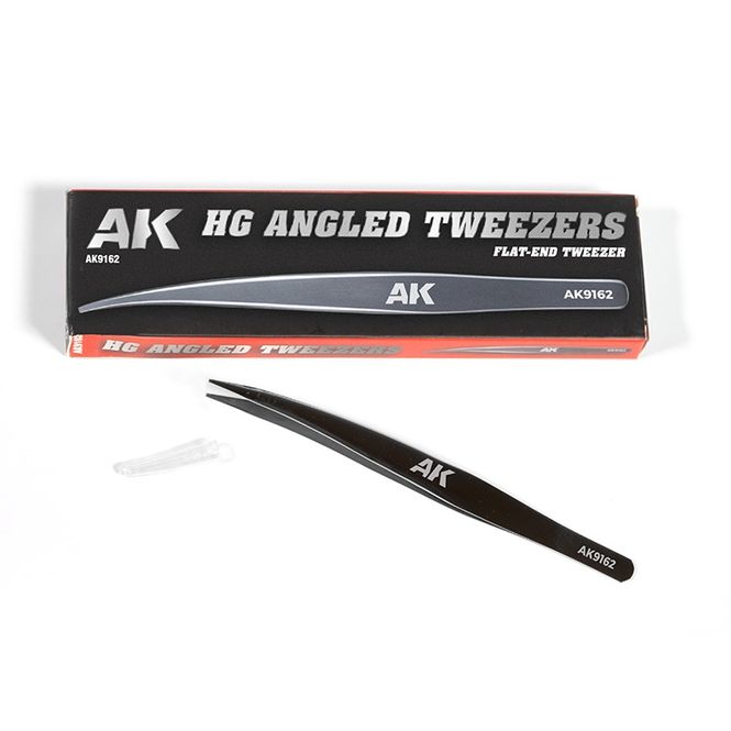 Hovedbilde AK Interactive - HG Angled Tweezers 02 Flat-End