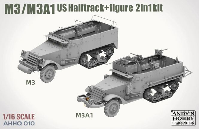 Hovedbilde AHHQ/Takom 1:16 - M3 / M3A1 U.S. Halftrack 2 in 1