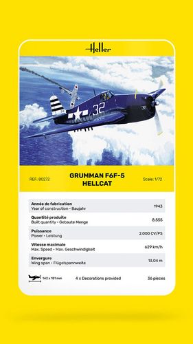 Heller 1:72 - Grumman F6F-5 Hellcat 80272 