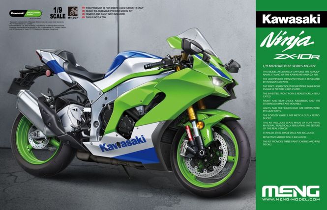 Hovedbilde Meng Model 1:9 - Kawasaki Ninja ZX-10R (MT007)