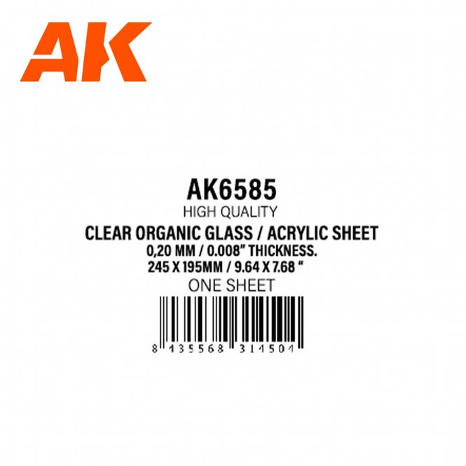 Main Image 0,20 mm/0.008 Thickness-Clear Organic Glass/Acryl
